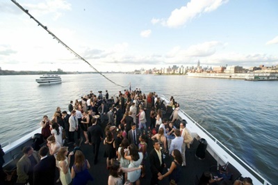 Yacht Aqua Azul top deck reception